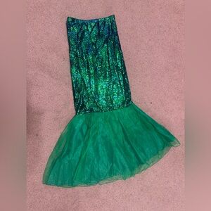 New medium green sequin mermaid skirt costume festival rave tail
